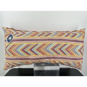 John Robshaw Bolster Throw Pillow 17”x32” NWT $220